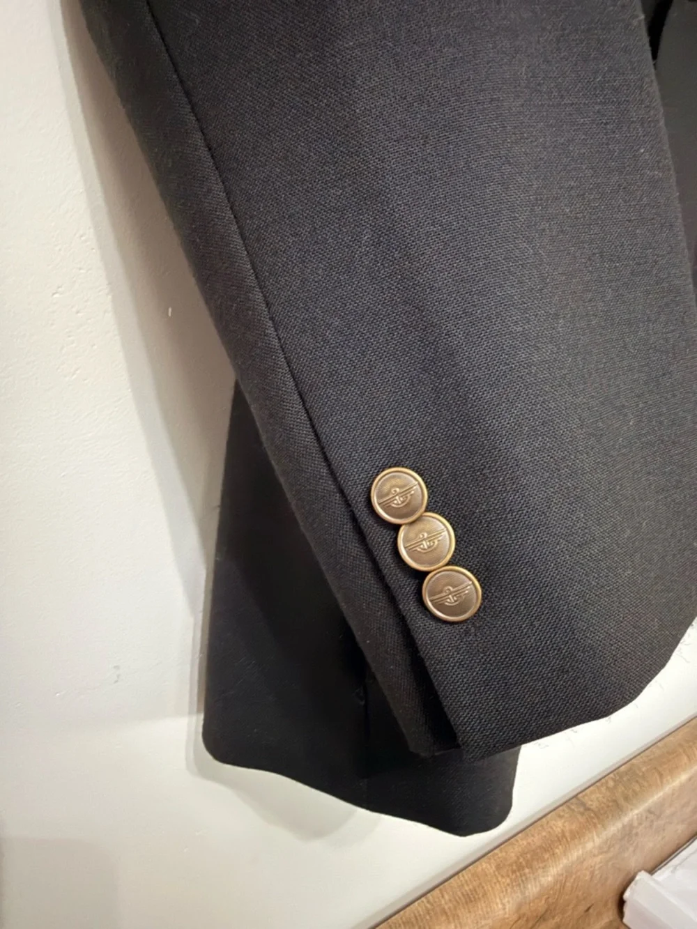 Dockers Men’s Black Wool Blend Blazer 44R Two Button Sport Coat